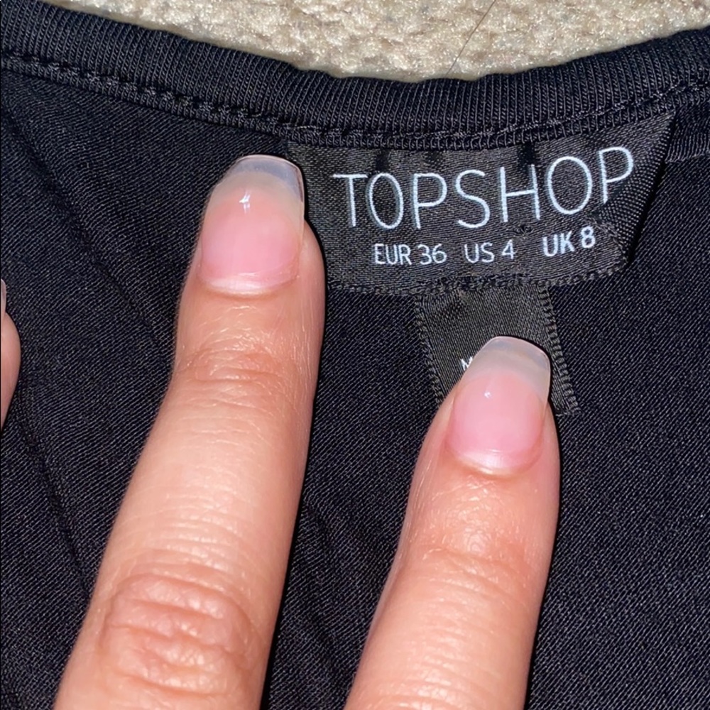 Topshop black cinched romper - Picture 3 of 6